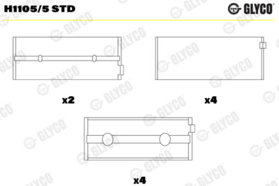 GLYCO Kurbelwellenlager für Ford Focus Turnier DNW 1.8 Turbo Di/TDDi Transit