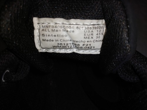 Zapatos deportivos de ocio FUBU para hombre talla 12 negros con cordones bajos - Imagen 5 de 5