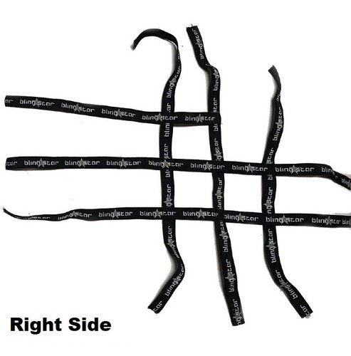 Blingstar Replacement Nerf Bar Nets Webbing Grey Logo YFZ LTR LTZ TRX Raptor - Picture 4 of 5