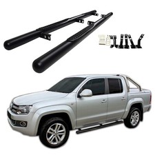 Side Bars Steps Protection Bars For VW Amarok 2010-2016, 2016-22 Black