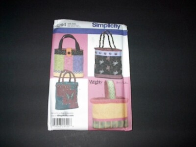 Simplicity Pattern 4294 Misses Chic Bags in Four Styles  Uncut