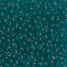 DP-2405F, Matte Transparent Teal, 10g, 3.4mm drop/fringe beads, db-117 