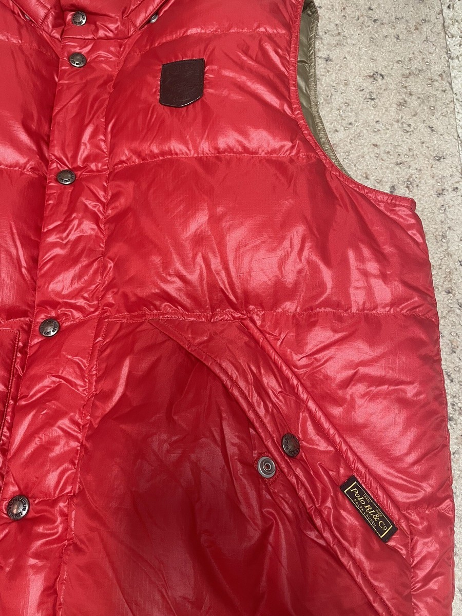 VTG 90s Polo Ralph Lauren Puffer Vest Mens L Red Quilted VTG 90s Polo Ralph Lauren Puffer Vest Mens L Red Quilted