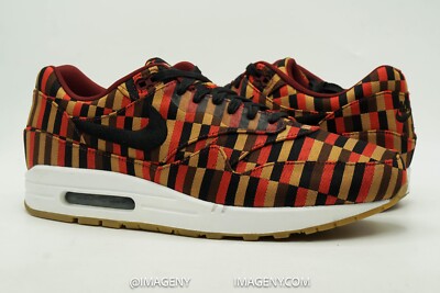 NIKE AIR MAX 1 USED SIZE 12 LONDON UNDERGROUND ROUNDEL POMAGRANATE 651321 106