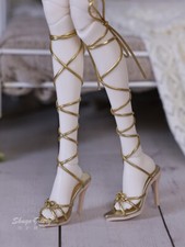 Bambola BJD 1/4 tacchi a spillo scarpe sexy cinturini donna tacco alto incrociato sandalo dollfie