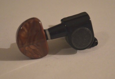 New Black Blank Guitar Right Faux Dark Marble Tuning Peg