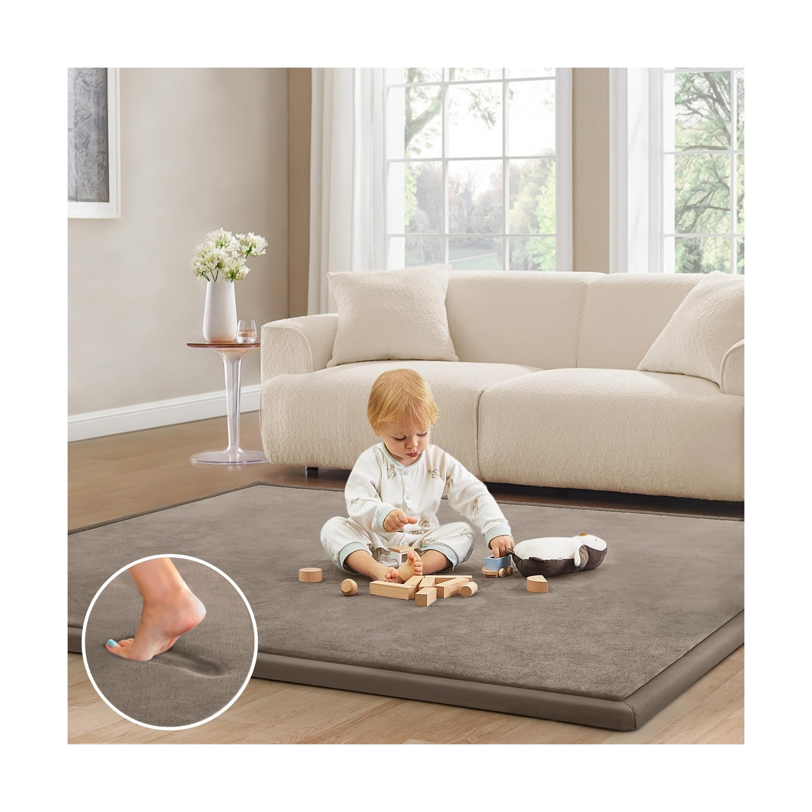 Memory Foam Baby Play Mat 1.2 Inch Thick