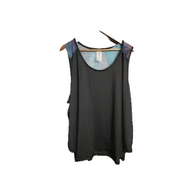 SHAPE Activewear Protech V.3 Tank Black/Geo Borealis Print Women's 4X