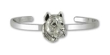 Pit Bull Jewelry Sterling Silver Handmade Pit Bull Bracelet  PTB13-CB