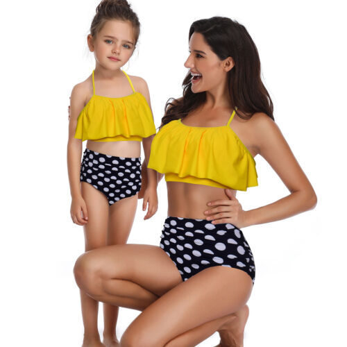 Family Matching Swimwear Swimming Costume Swimming Suits Mom & Daughter Dad Son - Picture 7 of 13