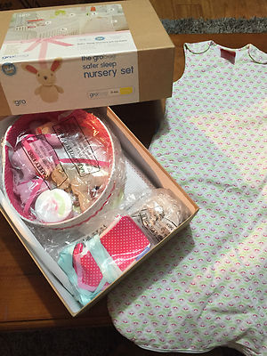 BNIB Baby Girls 0 to 6 Months Hetty Grobag & Safe Sleep Nursery Box Set 8 Items