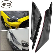 4x Carbon Red Car Front Bumper Canards Fin Splitter Diffuser Valence Spoiler Lip