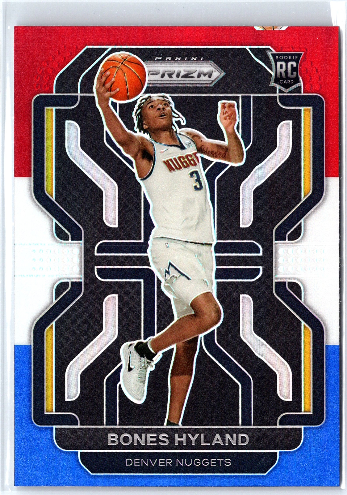 2021-22 Panini Prizm #302 Bones Hyland Red White and Blue
