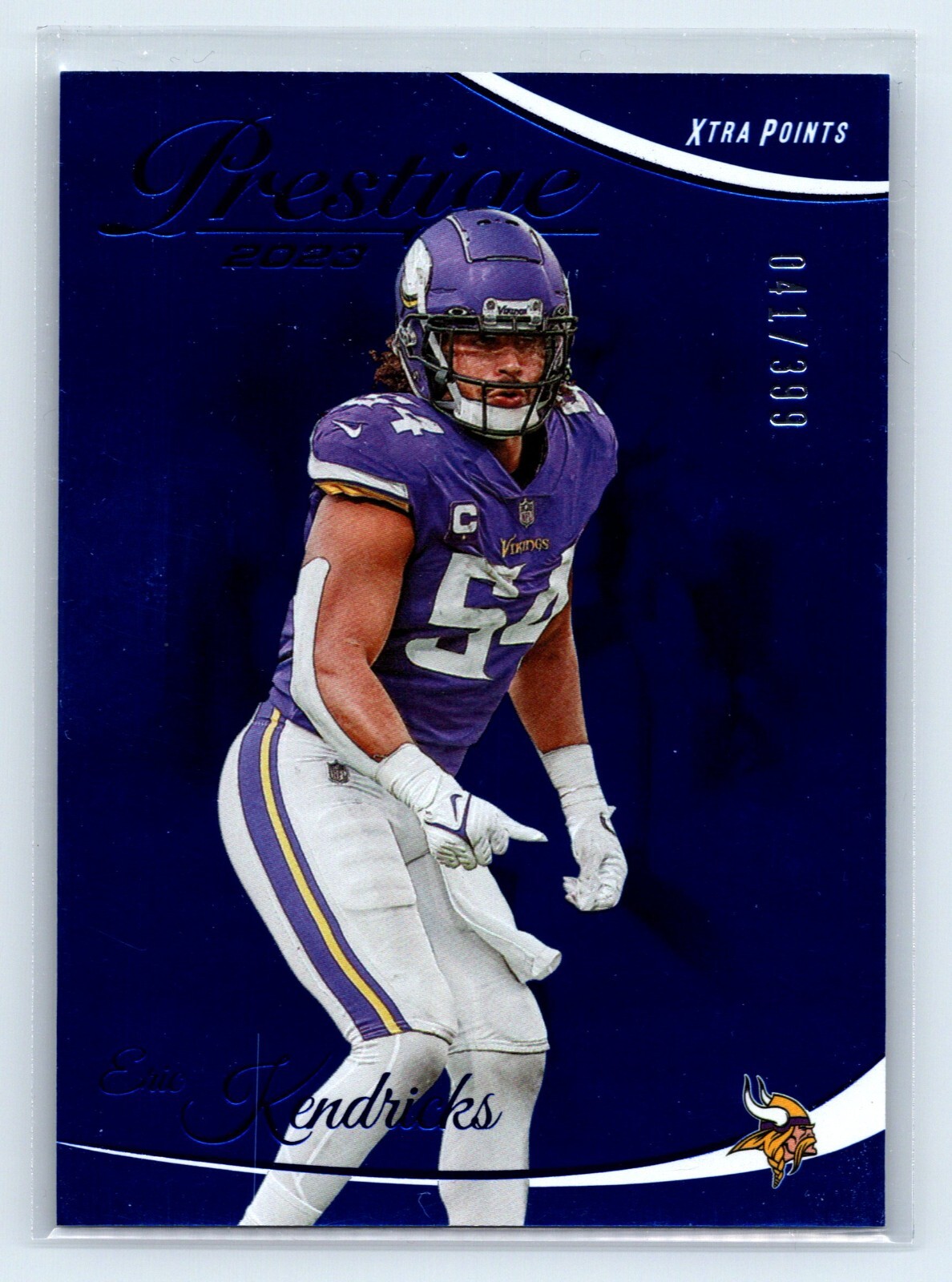 2023 Prestige Xtra Points #191 Eric Kendricks  Blue  #/399- Minnesota Vikings