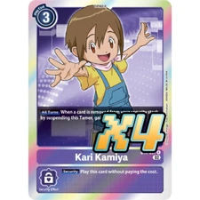 4x Kari Kamiya (Reprint) BT4-097 Rare Resurgence Booster NM Digimon CCG