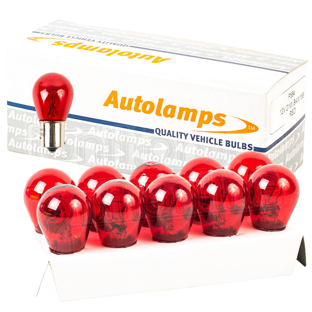 Autolamps 584 Replacement 12V 21W Brake Light Bayonet Bulbs Vehicle Pack of 10