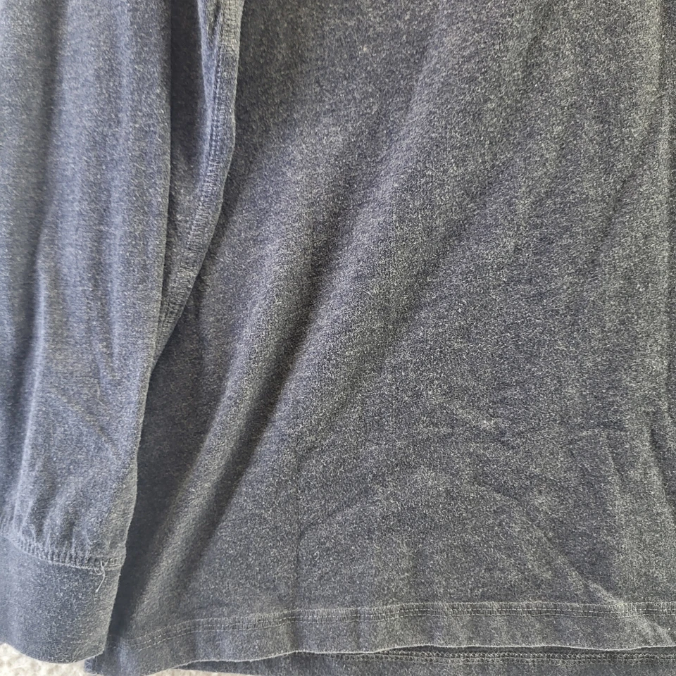 Camiseta Henley vintage resistente a la intemperie camiseta para hombre XL azul liso manga larga pulóver Foto 4 de 4