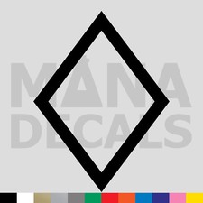Rhombus Outline Vinyl Die Cut Decal Sticker - Shape Diamond