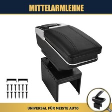 Mittelarmlehne Mittelkonsole Armlehne Kunstleder Armauflage Schwarz Universal