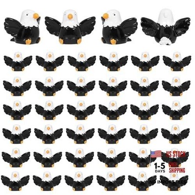 40 Pcs Mini Resin Bald Eagle, Patriotic Bald Eagle Bird Figurines, Bald Eagle