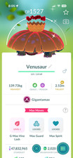 AMAZING SHINY GIGANTAMAX VENUSAUR - PKMN GO - NOT REGISTERED