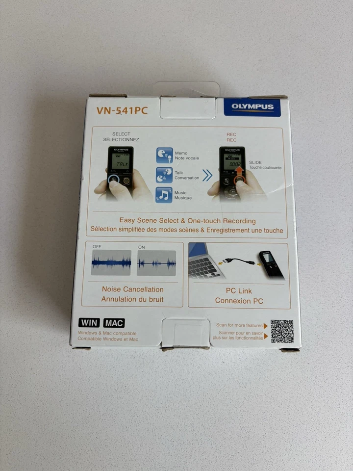 Olympus VN-541PC 4GB Digital Voice Recorder - Black - New in Open Box - Image 2 of 4