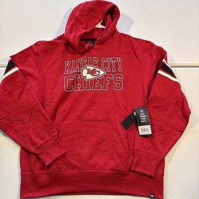 NWT Men's 2XL '47 Brand NFL Kansas City Chiefs Red Hoodie Sweatshirt