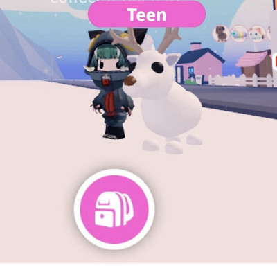 Adopt Me! Rideable Flyable Teen snow raindeer Virtual Pet Game Item Asset