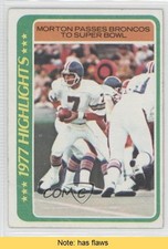 1978 Topps Highlights Craig Morton #2 READ 1d2
