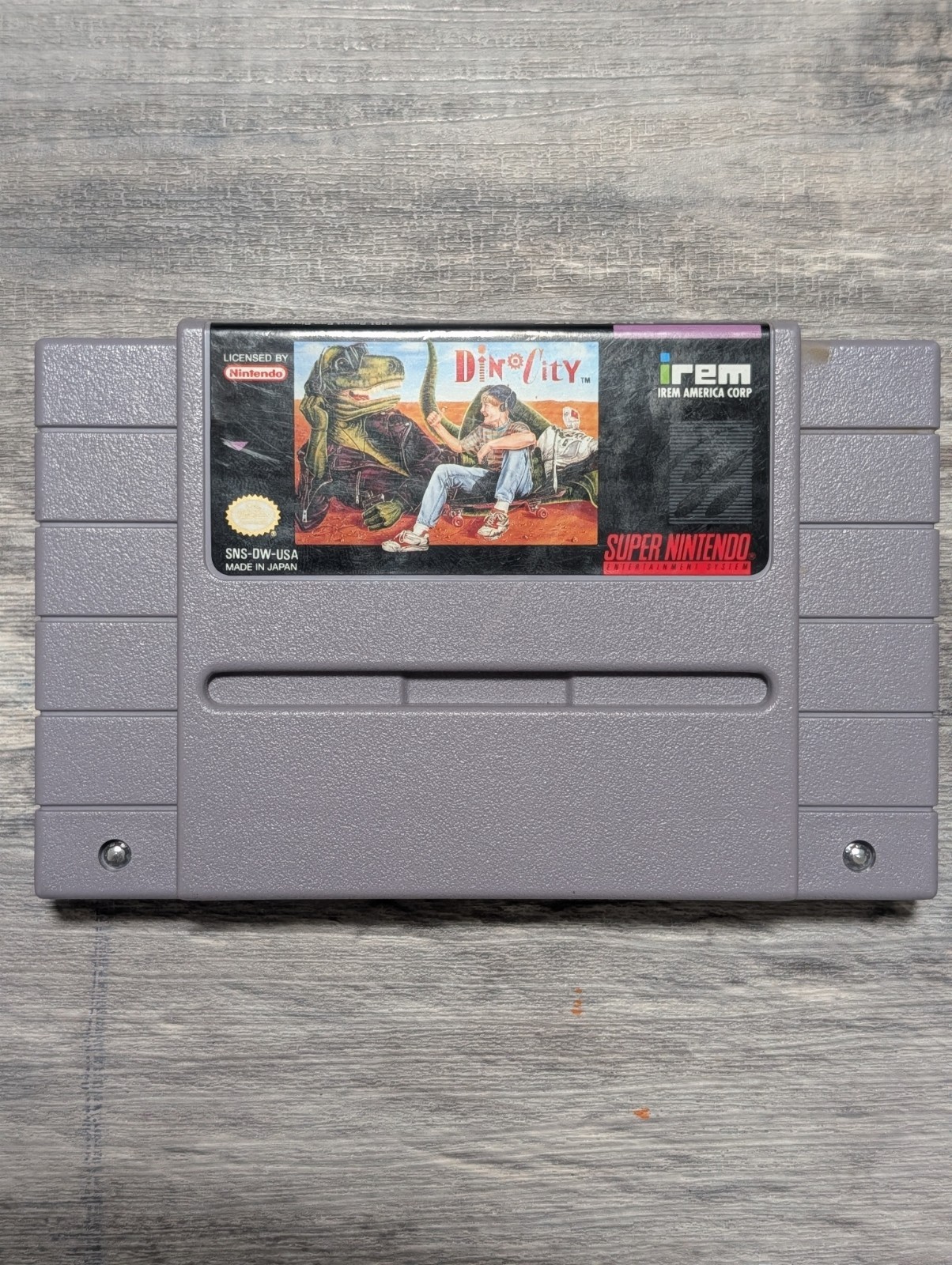 Dino City Dinocity Super Nintendo SNES Authentic Tested Working