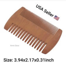 Wooden Beard Comb 3.9" Inch Anti-Static Natural Wood Facial Face Hair Mustache