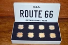 Icons of Route 66 Set of (8) x 1 OZT .999 Fine Silver Rounds/Coins in Tin Case