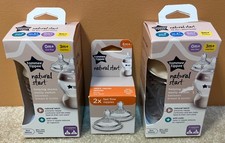Tommee Tipee Natural Start Anti Colic 9 Oz. Baby Bottles 0M, 3M  2Pk 6M Nipples