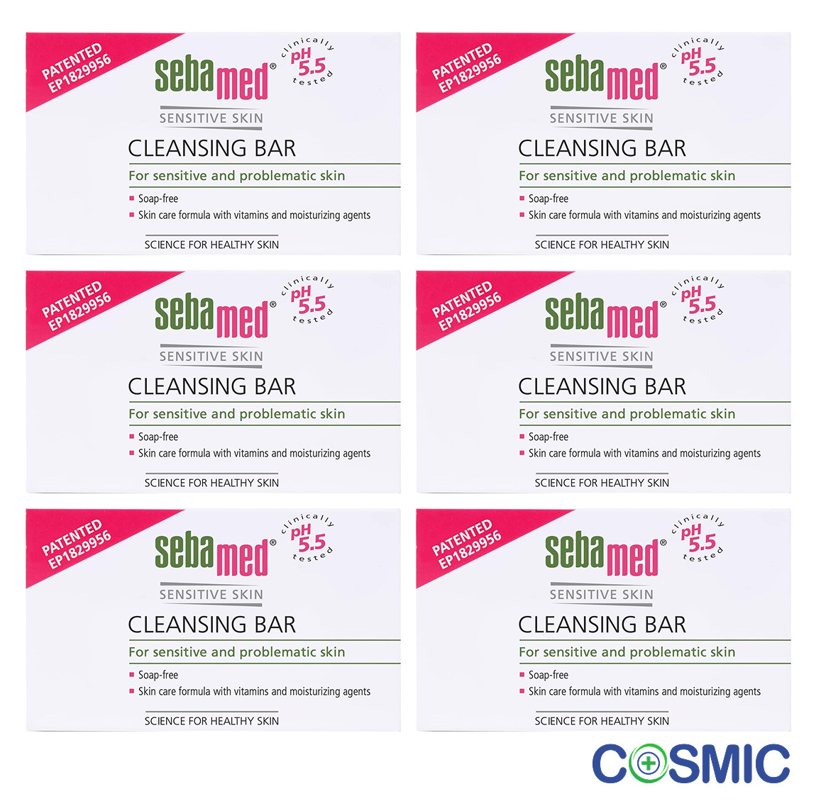 6 X Sebamed Cleansing Bar For Sensitive Problematic Skin | Soap Free 100g