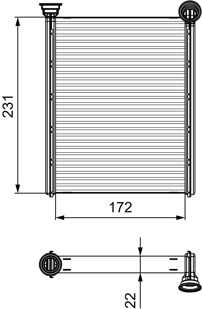 Système de chauffage Valeo 811534 en aluminium pour radiateur OE 6448W8