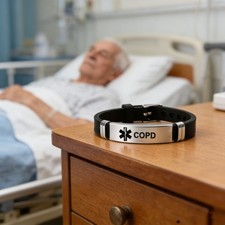 Custom Engraved Medical ID Bracelet Emergency Medical Alert Men's Wristband