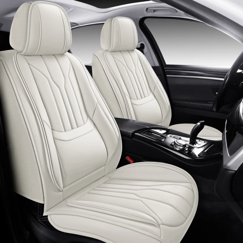 Capas de assento de carro couro sintético cobertura total 5 lugares para Audi Q5 Q6 Q7 Q8 TT Q2 A7 - Imagem 3 de 4