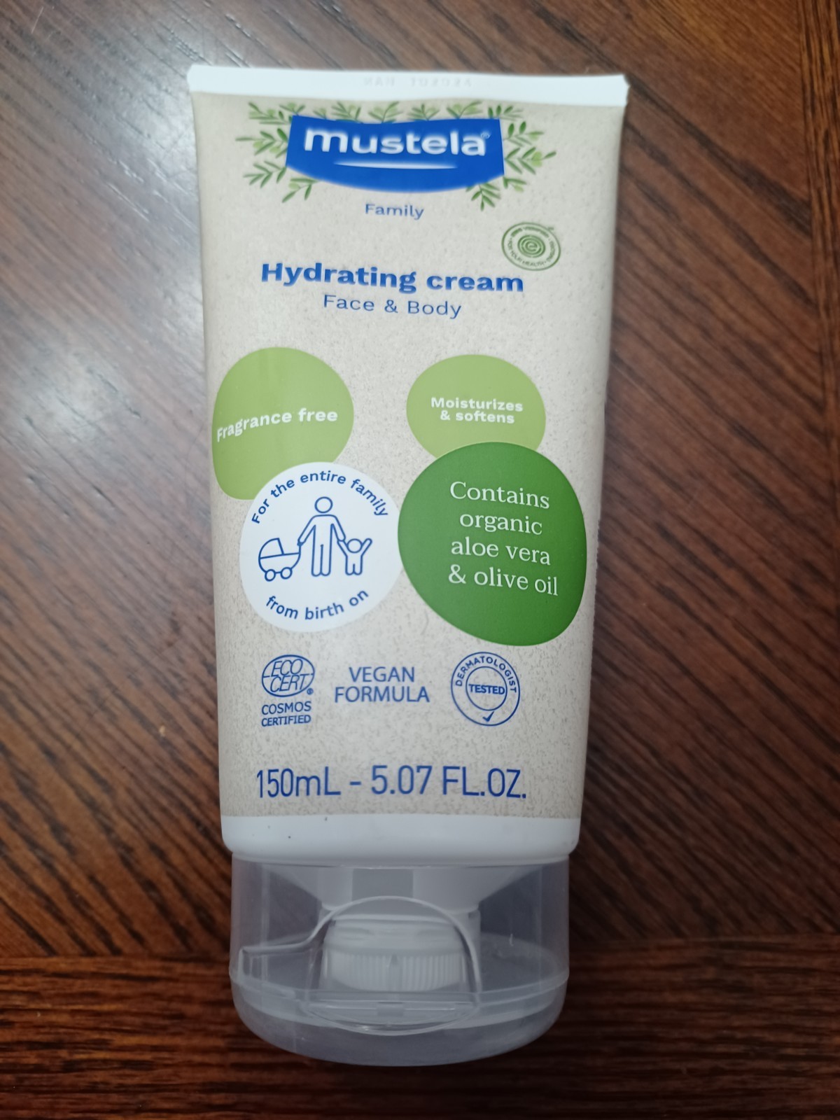 Mustela Organic Hydrating Baby Cream Face & Body with Olive 