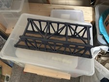 Holzbrücke für Eisenbahnanlage H0 gebaut - vermutlich Eigenbau