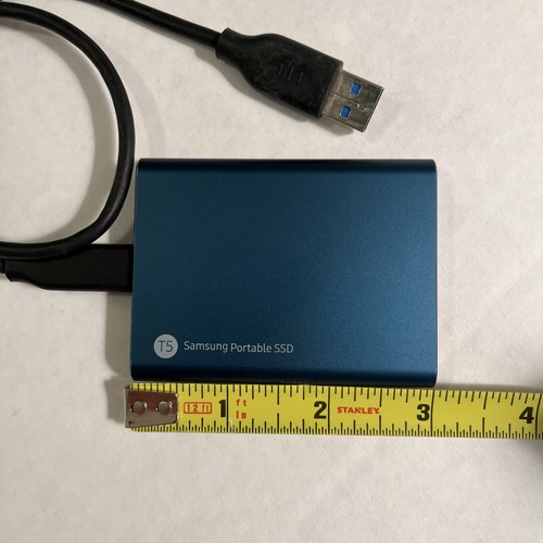 Samsung T5 Portable External SSD 500GB Blue MU-PA500B With USB 3.0 Cable - Afbeelding 3 van 5
