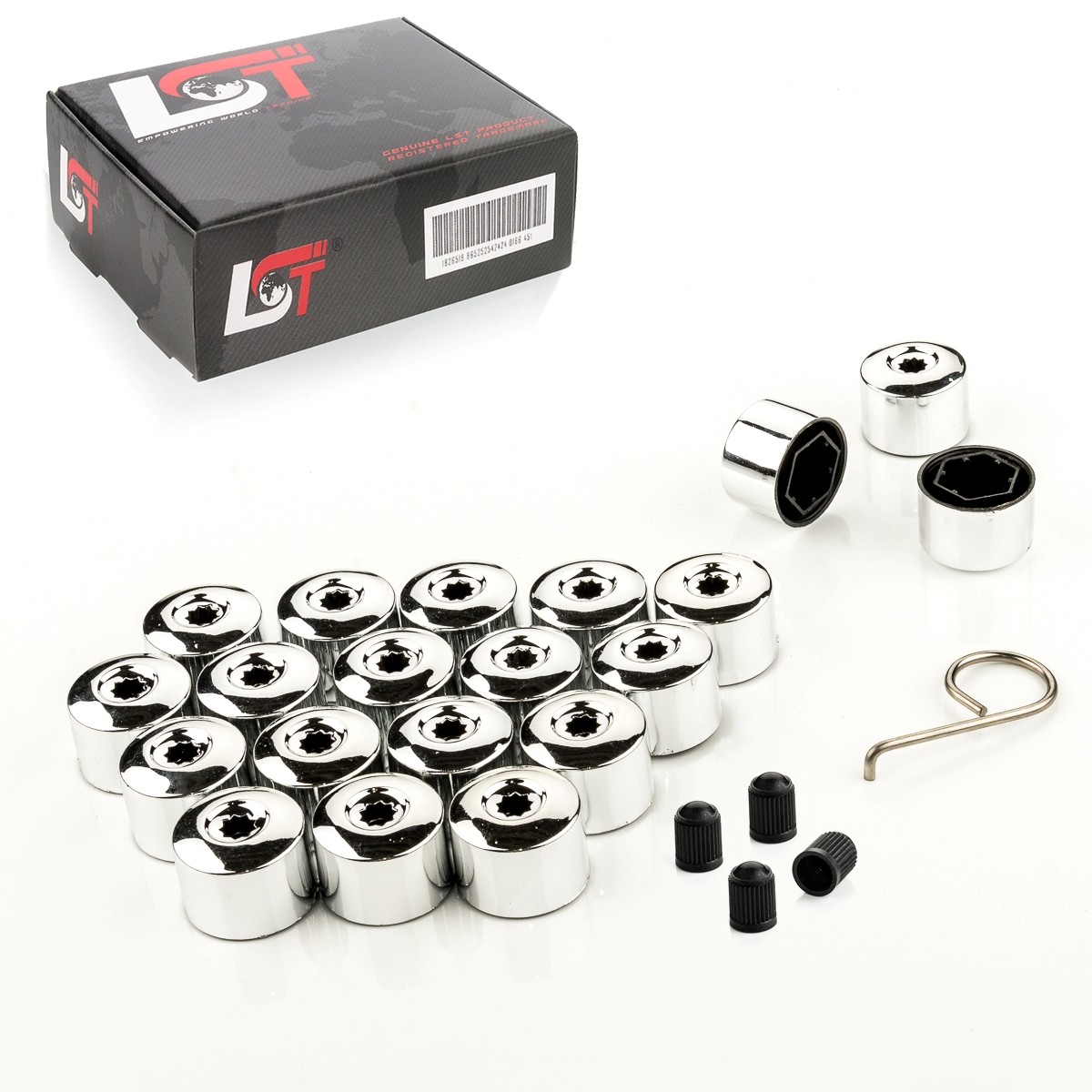 20X Wheel Nut Caps Set 17 Mm Cover Caps Chrome Color For HONDA