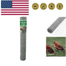 Chicken Wire 2 Inch Mesh 48 Inch X 150 Foot 20 Gauge Galvanized Steel Wire Fe... 0.86 per foot