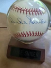 Duke Snider Autographed Baseball COA SCORE BOARD KEN GOLDIN. PURCHASED FROM QVC