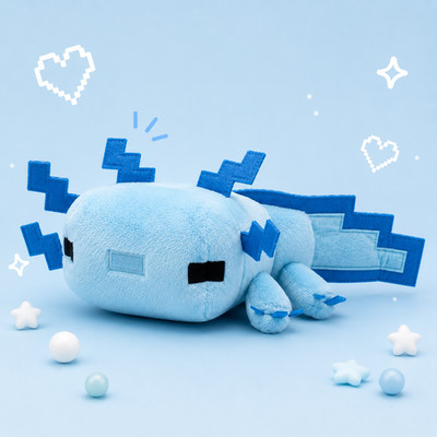 Blue Minecraft Soft Plush Doll Rare Axolotl Pillow Stuffed Toys Gift Home- 30cm