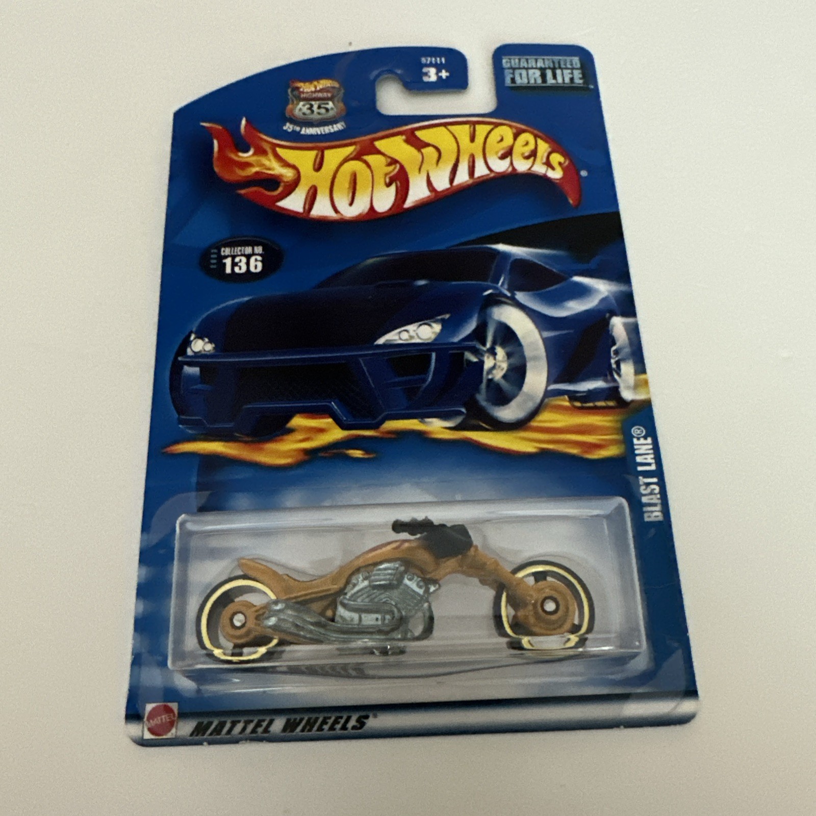 Hot Wheels Blast Lane #136 Gold Metallic 2003 Mattel Wheels 57111