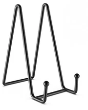 6 Inch Plate Stands for Display, Black Metal Plate Holder, 3 Pack 15Cm Frame Sta