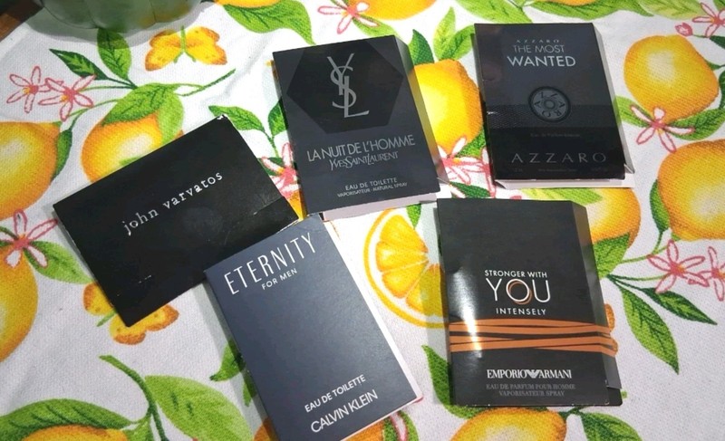 NEW Men's Carded Sample Bundle 5Pc(YSL,Azzaro,Armani,John Varvatos,Calvin Klein)