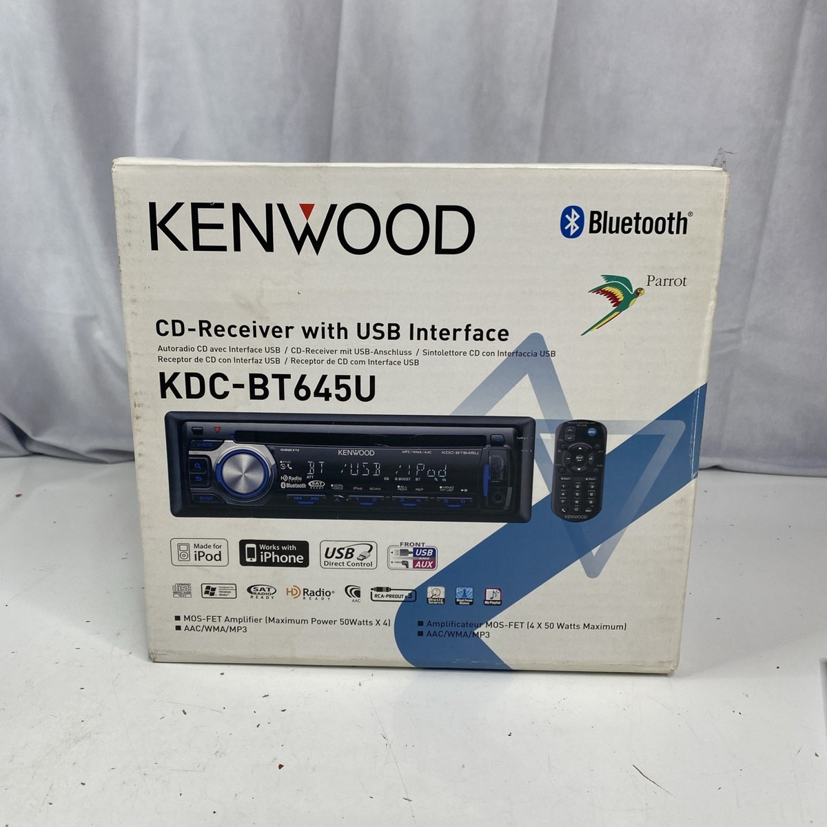 Kenwood AM FM Radio CD Player Head Unit Bluetooth & AUX