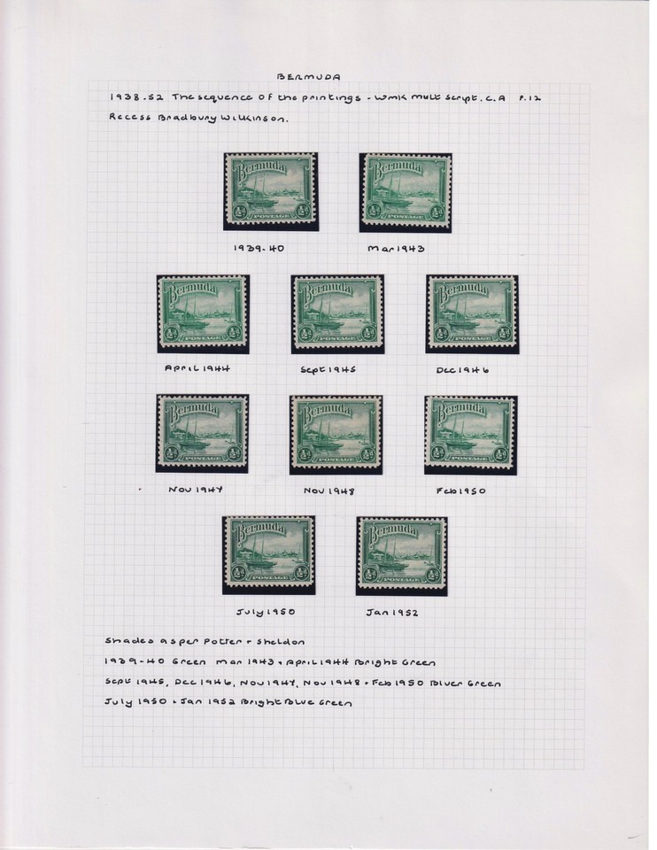 Bermuda Stamps KGV 1936-47 ½d - 1/6 Mint Collection On Pages | eBay UK