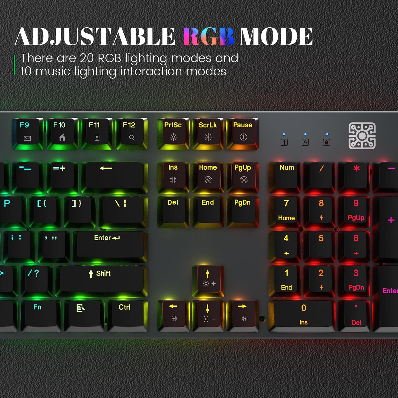 Black Emblem Mechanical Gaming Keyboard with Linear Red Switches, RGB Backlit...